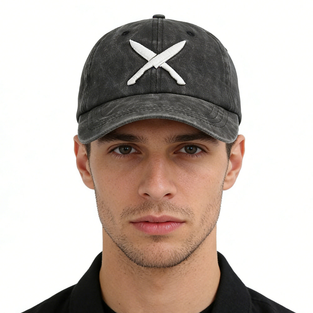 Embroidered Baseball Cap 2-Pack - Adjustable Cotton Hats for Men & Women