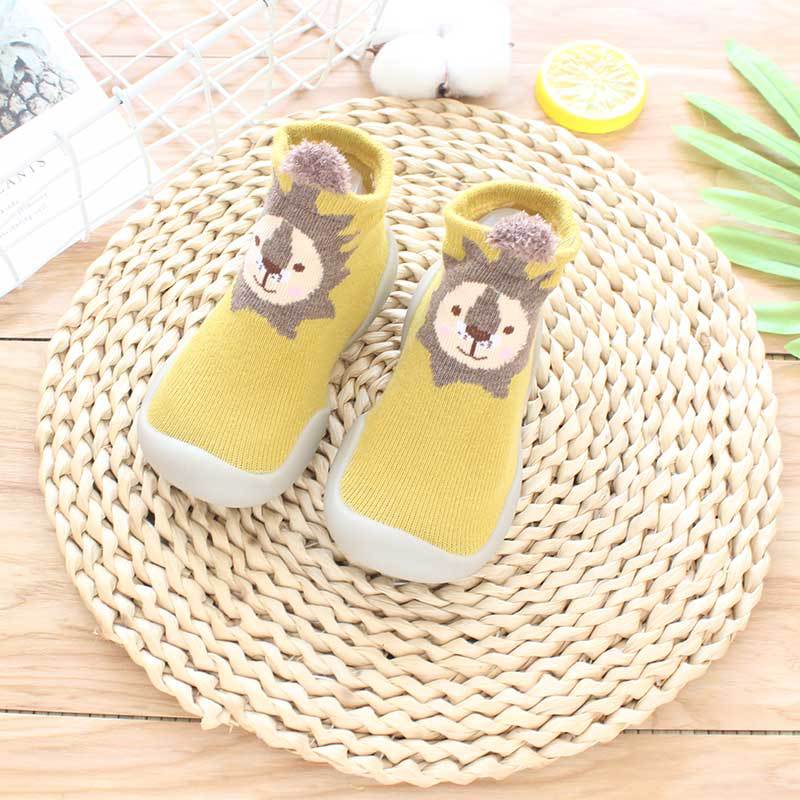 Non-Slip Toddler Floor Socks with Grips - Soft Cotton Baby Shoe Socks