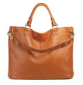 Genuine First Layer Cowhide Leather Tote Bag | Luxury Shoulder Handbag