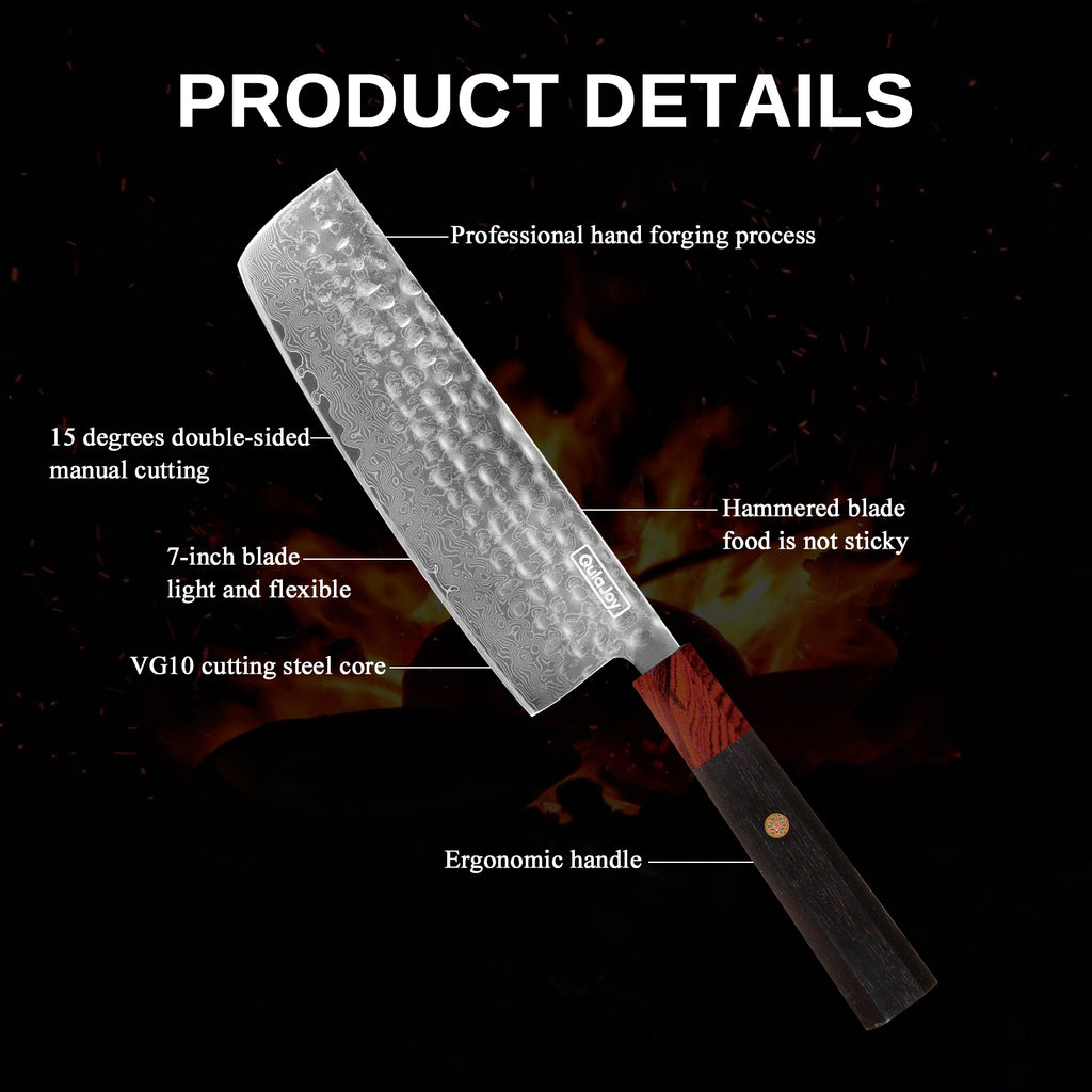 Professional 8-Inch Damascus Chef Knife | VG-10 Japanese Steel | 67-Layer Hand-Hammered Blade