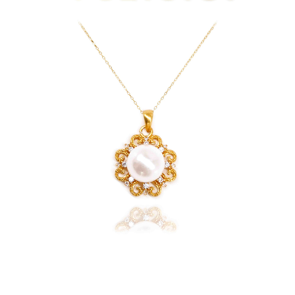 24K Gold Sun Pendant Necklace | Dainty Layering Choker for Women