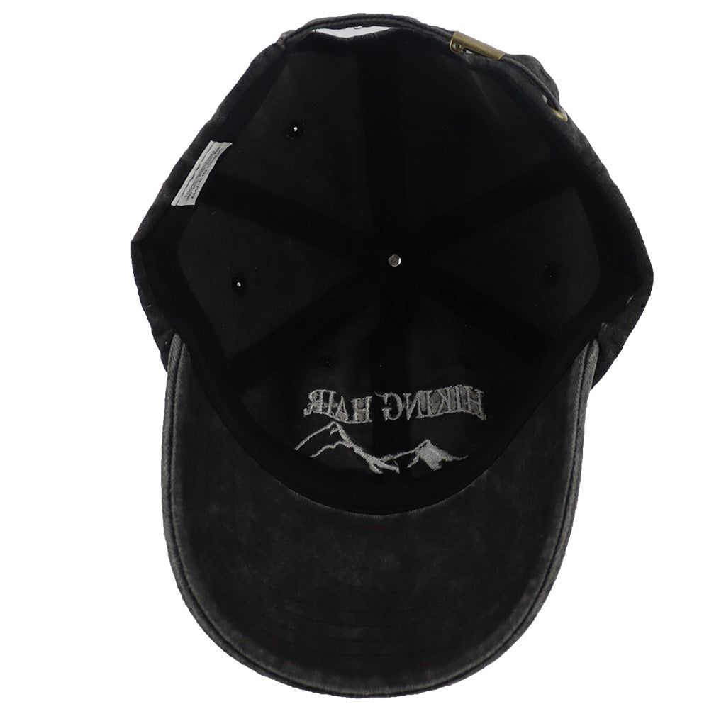 Embroidered Mountain Baseball Cap - 2 Pack Adjustable Cotton Hiking Hats for Men & Women