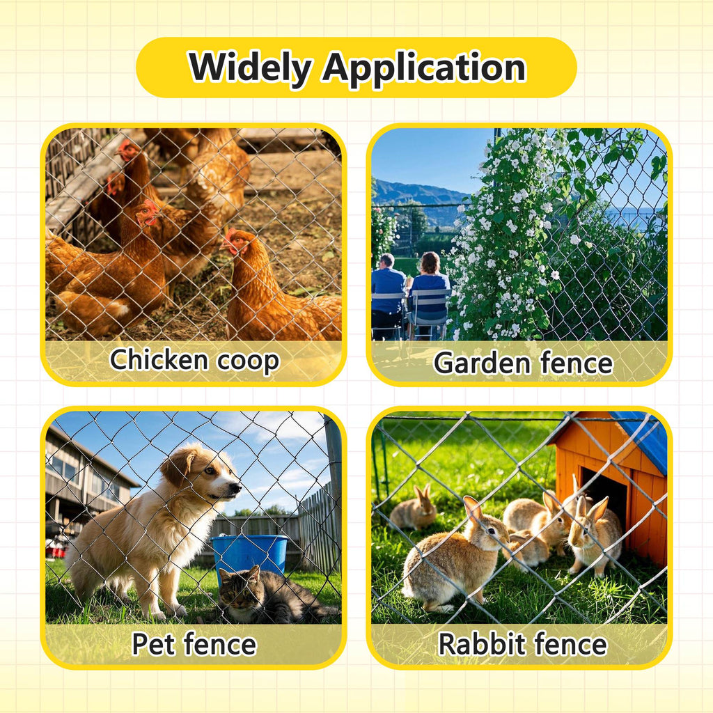 Heavy-Duty Galvanized Farm Fence - Livestock & Deer Protection Wire Fencing for Cattle, Goats & Hogs