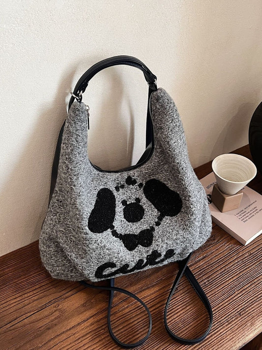 Dog Convertible Handbag – Large Polyester Shoulder Bag