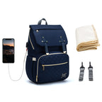 Multi-Pocket Diaper Bag Backpack - Large Capacity Travel Organizer for Moms