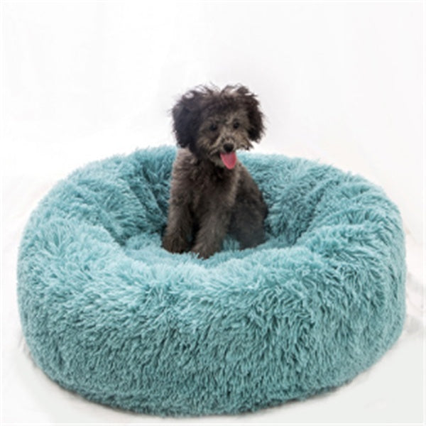 Plush Round Cat Bed – Ultra Soft Faux Fur Nest for Cats & Small Dogs