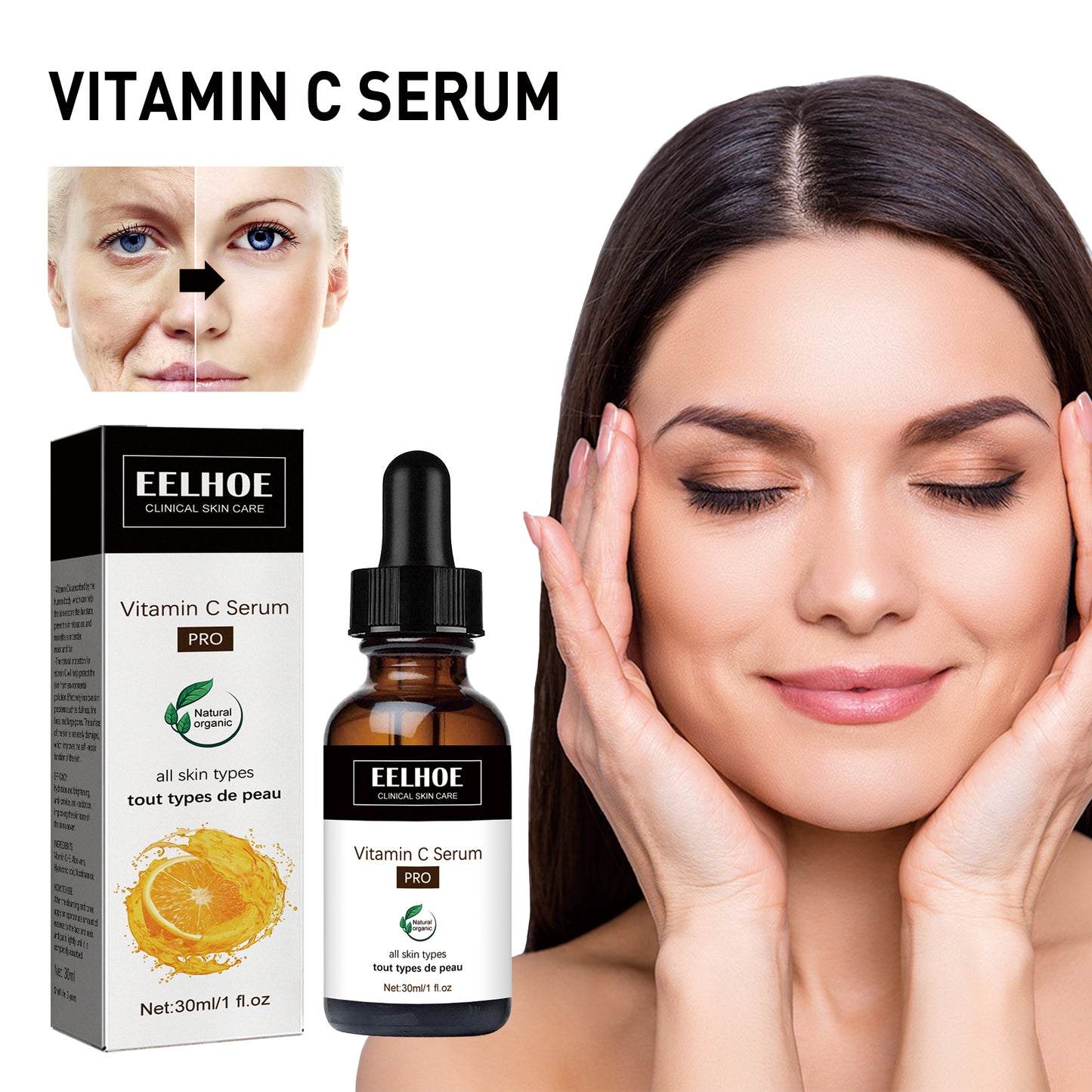 Vitamin C Brightening Serum – Anti-Aging Face Serum for Fine Lines, Firming & Radiant Skin
