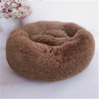 Plush Round Cat Bed – Ultra Soft Faux Fur Nest for Cats & Small Dogs