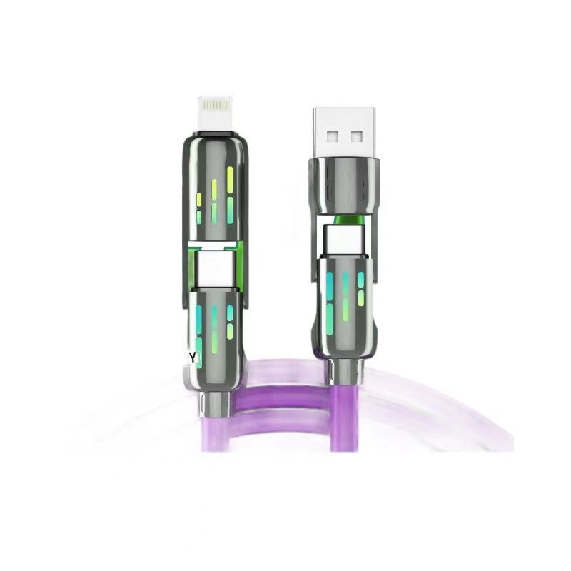 4-in-1 Universal Fast Charging Cable - Multi-Device Charger for iPhone, Android & USB-C