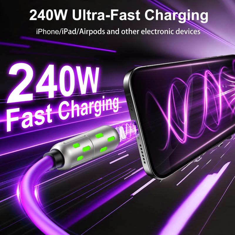 4-in-1 Universal Fast Charging Cable - Multi-Device Charger for iPhone, Android & USB-C