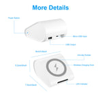 Wireless Power Bank 10400mAh - Qi Fast Charging Portable Charger for iPhone & Samsung