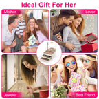 LED Lighted Jewelry Box Organizer | 3-Tier Storage with Touch Mirror & Velvet Lining | Gift for Her