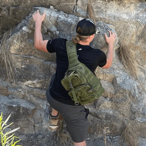 15L Tactical Sling Bag - MOLLE Crossbody Backpack for Hiking, Travel & EDC