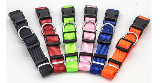 Adjustable Dog Collar - Durable Nylon Pet Collar for Small to Large Dogs