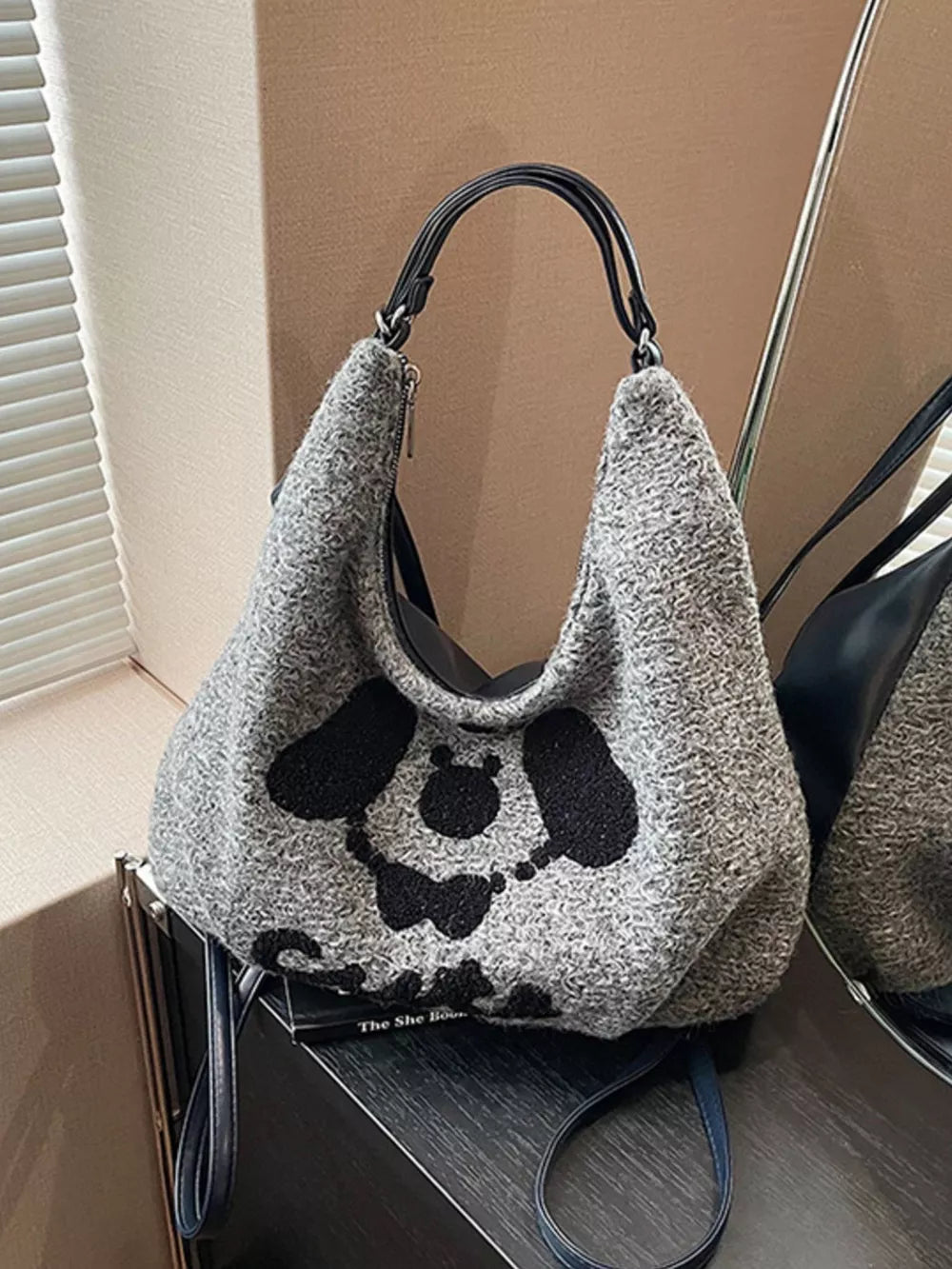 Dog Convertible Handbag – Large Polyester Shoulder Bag