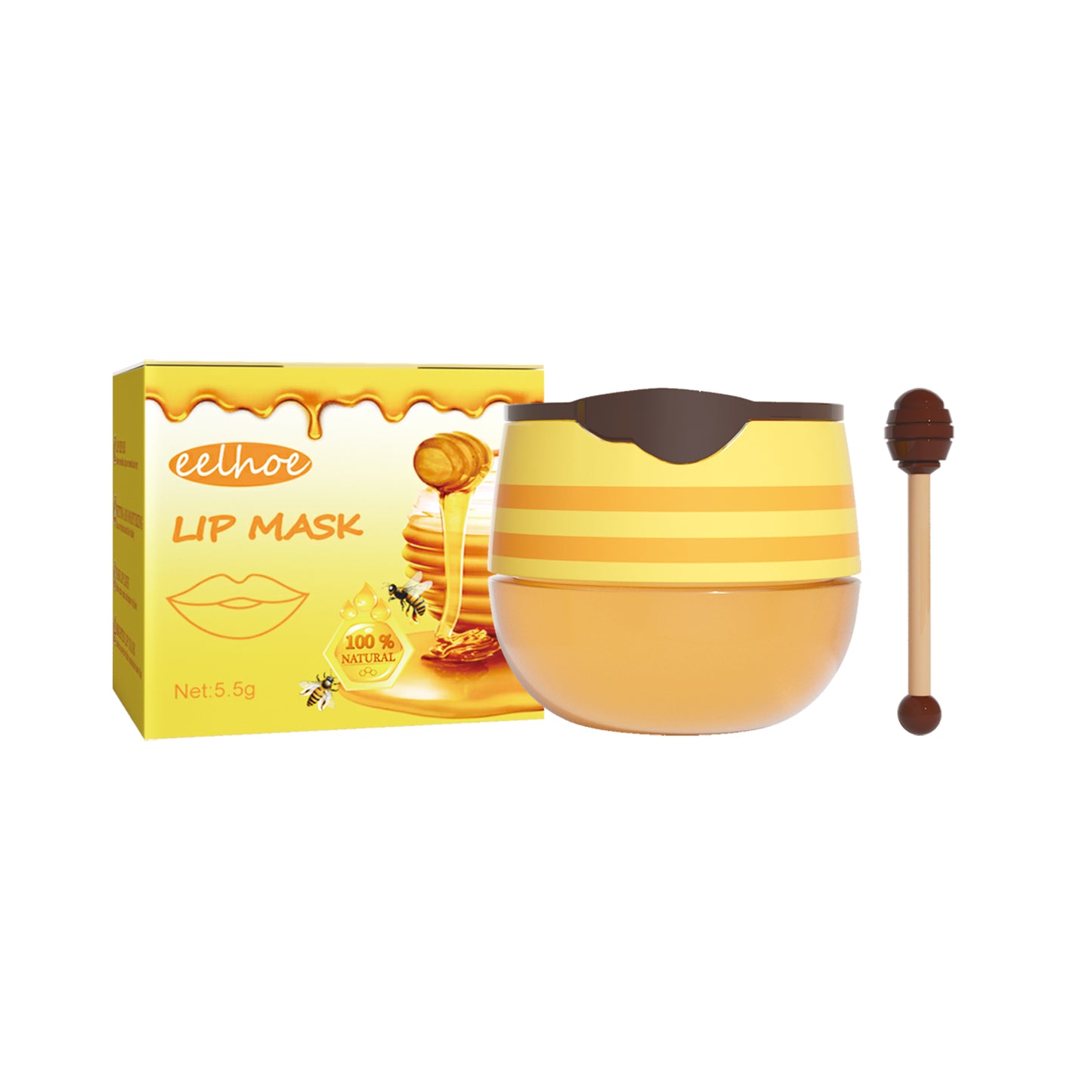 Honey Lip Sleeping Mask - Overnight Moisturizing Treatment for Soft, Smooth, Hydrated Lips