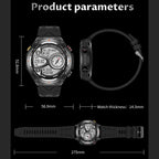 SENBONO GPS Smart Watch for Men – 1.45" HD Display, Built-In GPS, Altimeter, Barometer & Compass