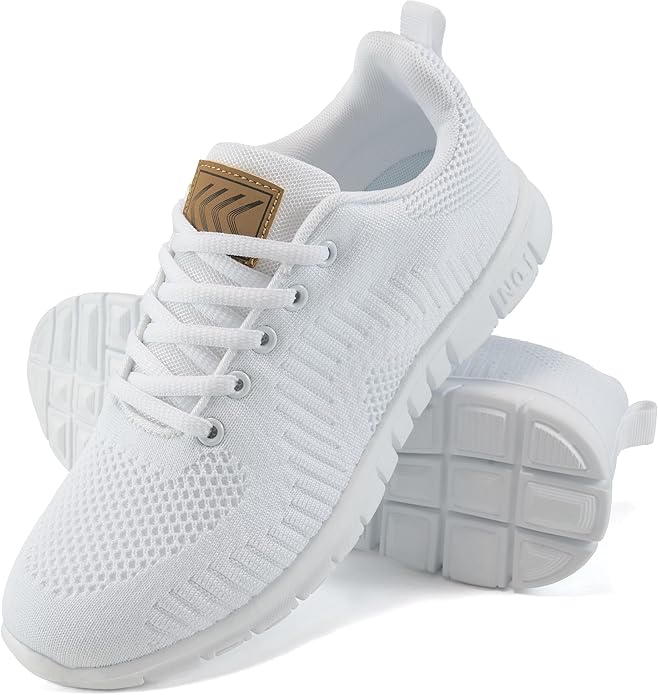 Women's Knit Slip-On Walking Sneakers | Memory Foam Lightweight Casual Shoes