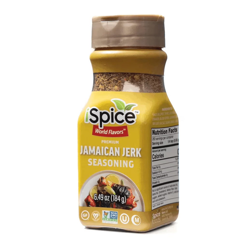 iSpice Jamaican Jerk Seasoning 6.49oz – Halal, Kosher & Vegan Mixed Spice Blend