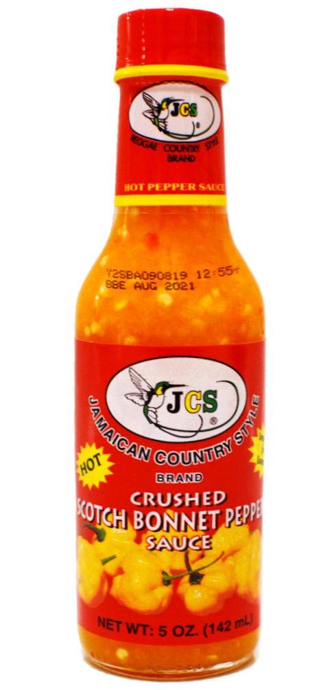 JCS Crushed Scotch Bonnet Pepper Sauce, 1 Pcs - 4 Pack 5 oz – Fiery Jamaican Hot Sauce