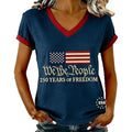Women's 250th Anniversary USA Patriotic V-Neck T-Shirt – 4th of July Tee
