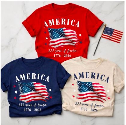 USA 250th Anniversary Shirt – 4th of July Family & Independence Day Tee