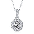 1 Carat Moissanite Pendant Necklace | Sterling Silver | Women's Fine Jewelry