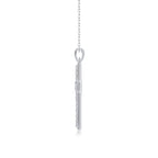 Moissanite Cross Pendant Necklace | S925 Sterling Silver Platinum Plated