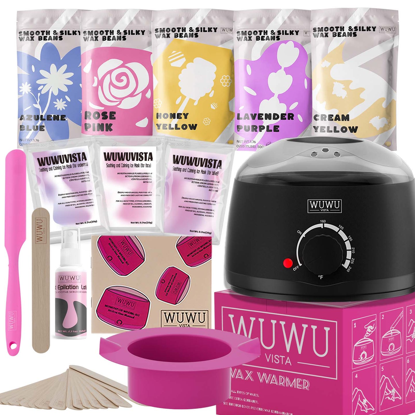 At-Home Waxing Kit – 23-Piece Professional Hair Removal Set with Wax Warmer