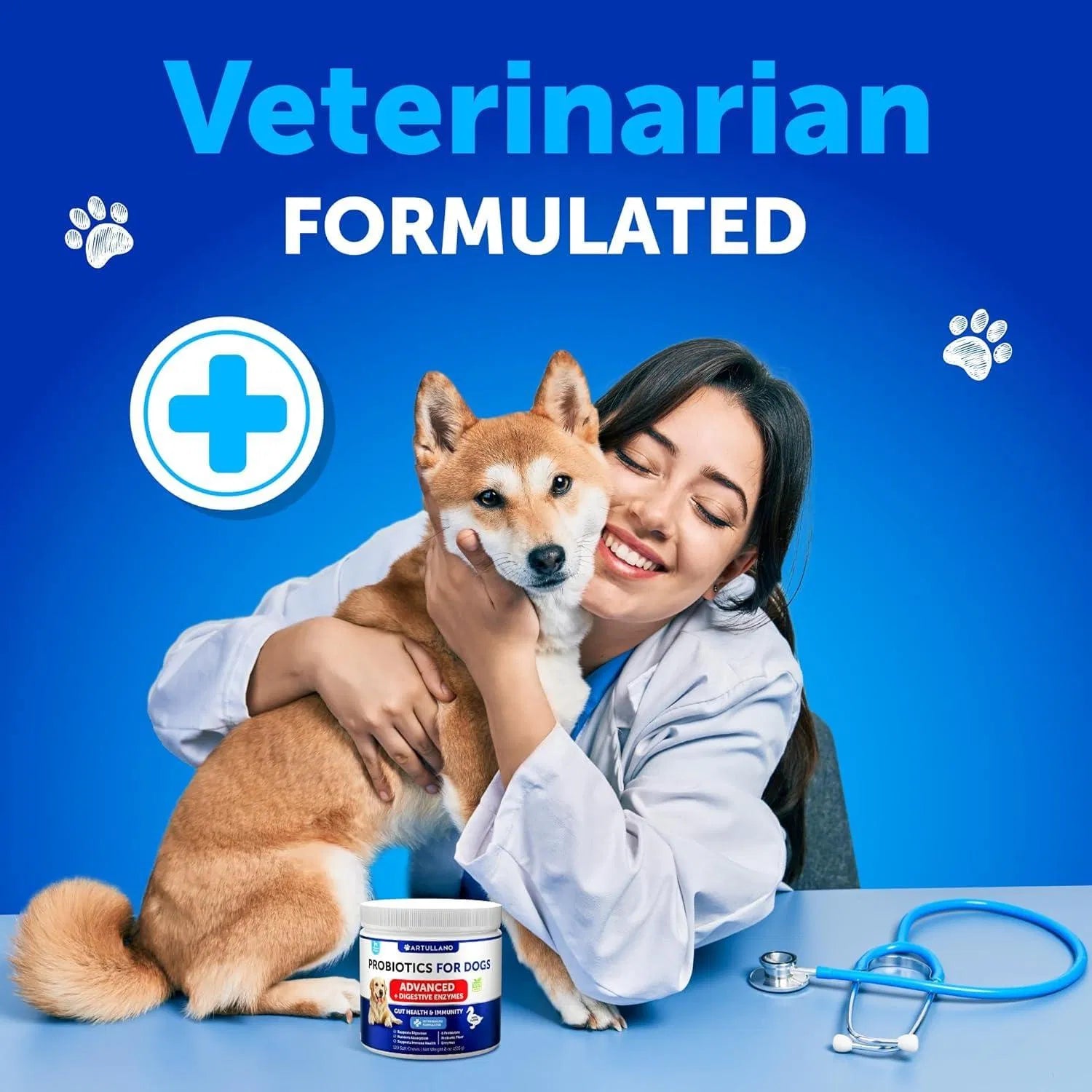 Dog Probiotics Chews - 180 Count Digestive & Immune Support for Gut Health, Itchy Skin & Allergies