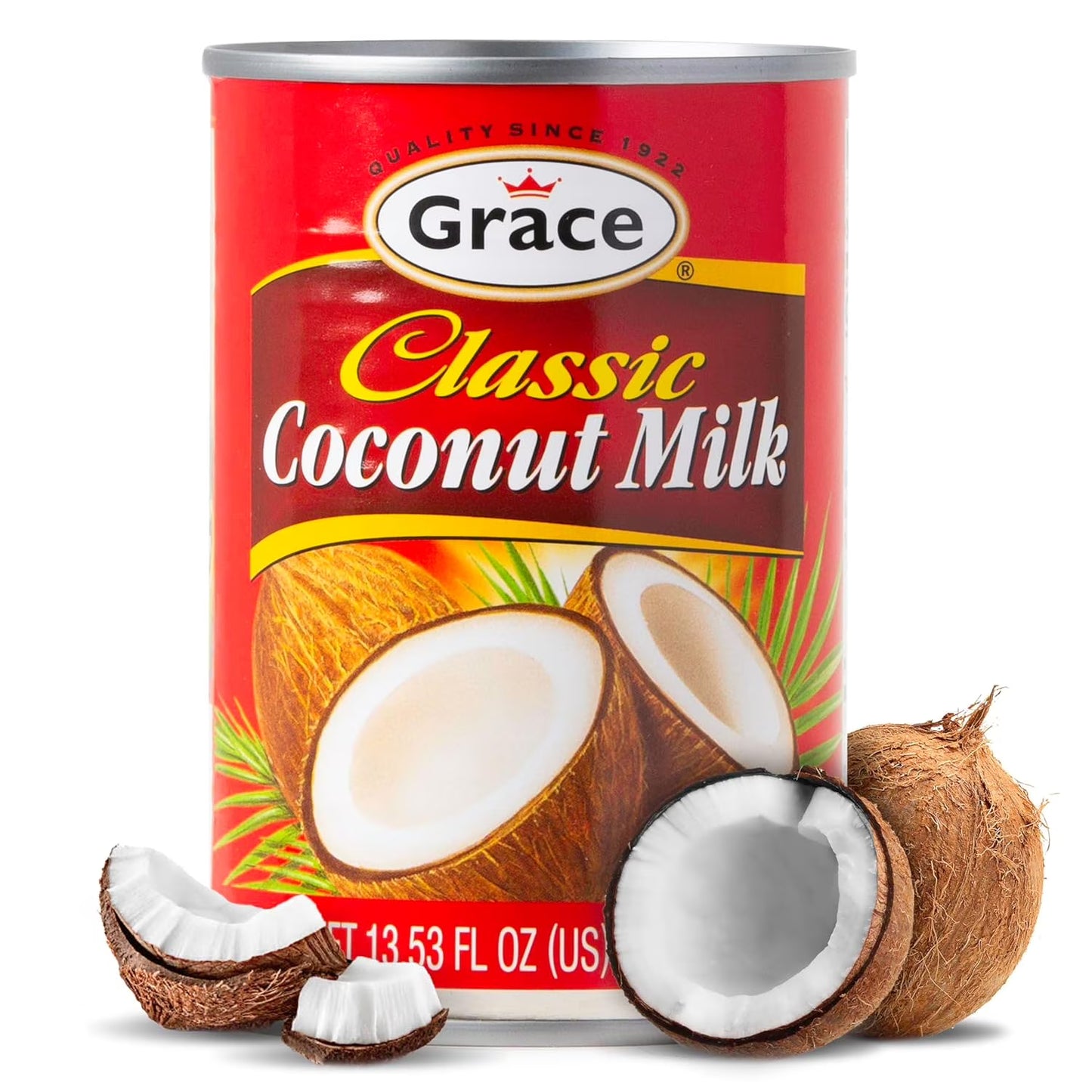 Grace Jamaican Classic Coconut Milk, 13.5 fl oz – 3 Pack | Unsweetened Canned Coconut Milk