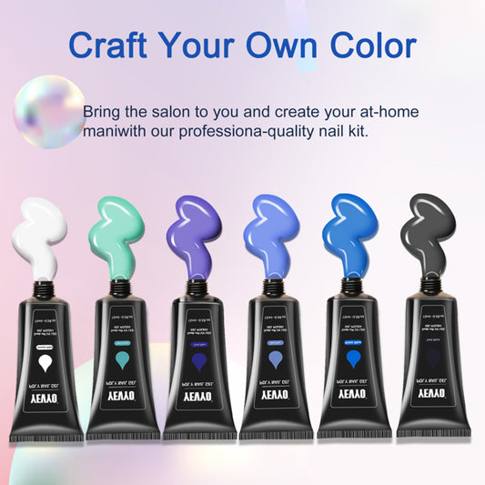Poly Gel Nail Kit – 6-Color Set with UV LED Lamp & Extension Tools