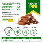 Premium Chicken-Wrapped Calcium Dog Bones - Grain-Free Natural Chew Treats for All Breeds