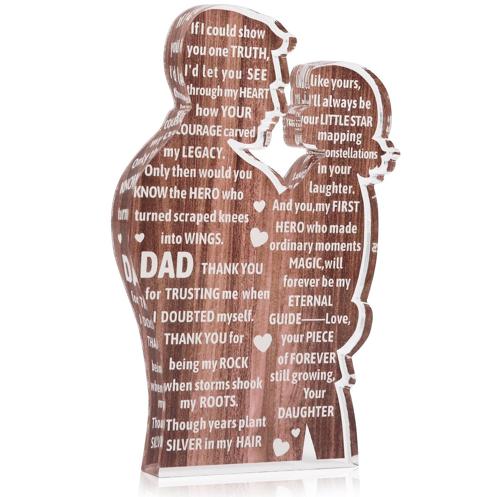 Dad Daughter Acrylic Plaque - Heartfelt Father's Day Gift from Daughter