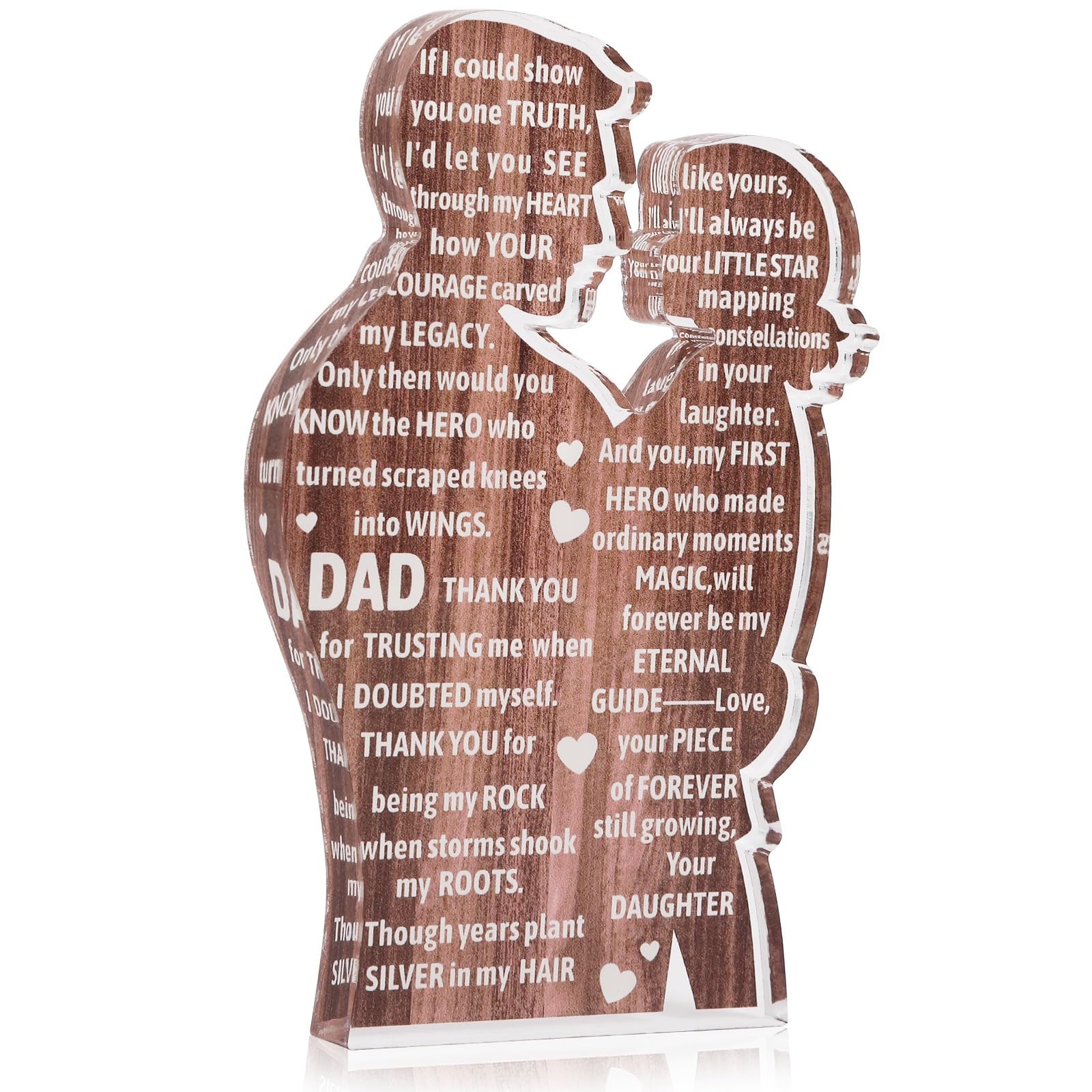 Dad Daughter Acrylic Plaque - Heartfelt Father's Day Gift from Daughter
