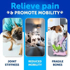 Hip & Joint Supplement for Dogs - Glucosamine Chondroitin MSM with Hemp Oil & Turmeric