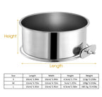 Stainless Steel Crate Bowl – Removable Hanging Feeder with Secure Clamp for Dogs & Cats, Medium
