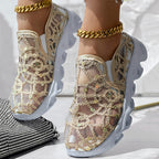 Women's Sparkle Mesh Breathable Sneakers | Lightweight Glitter Athletic Shoes – 3 Colors
