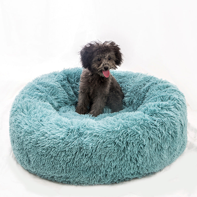 Calming Plush Pet Bed – Anxiety-Relief Nest for Dogs & Cats