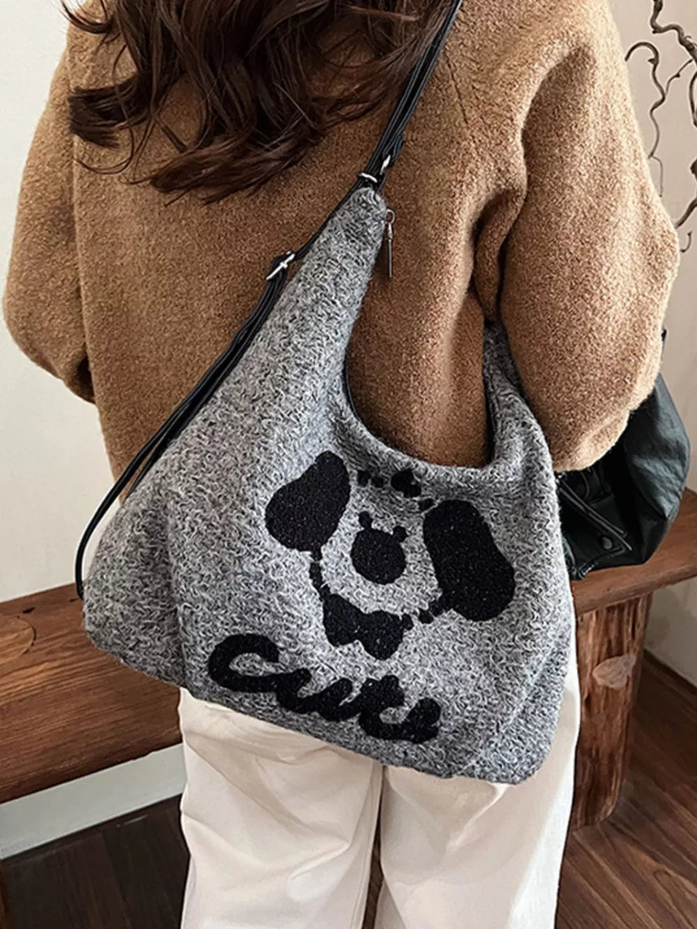 Dog Convertible Handbag – Large Polyester Shoulder Bag