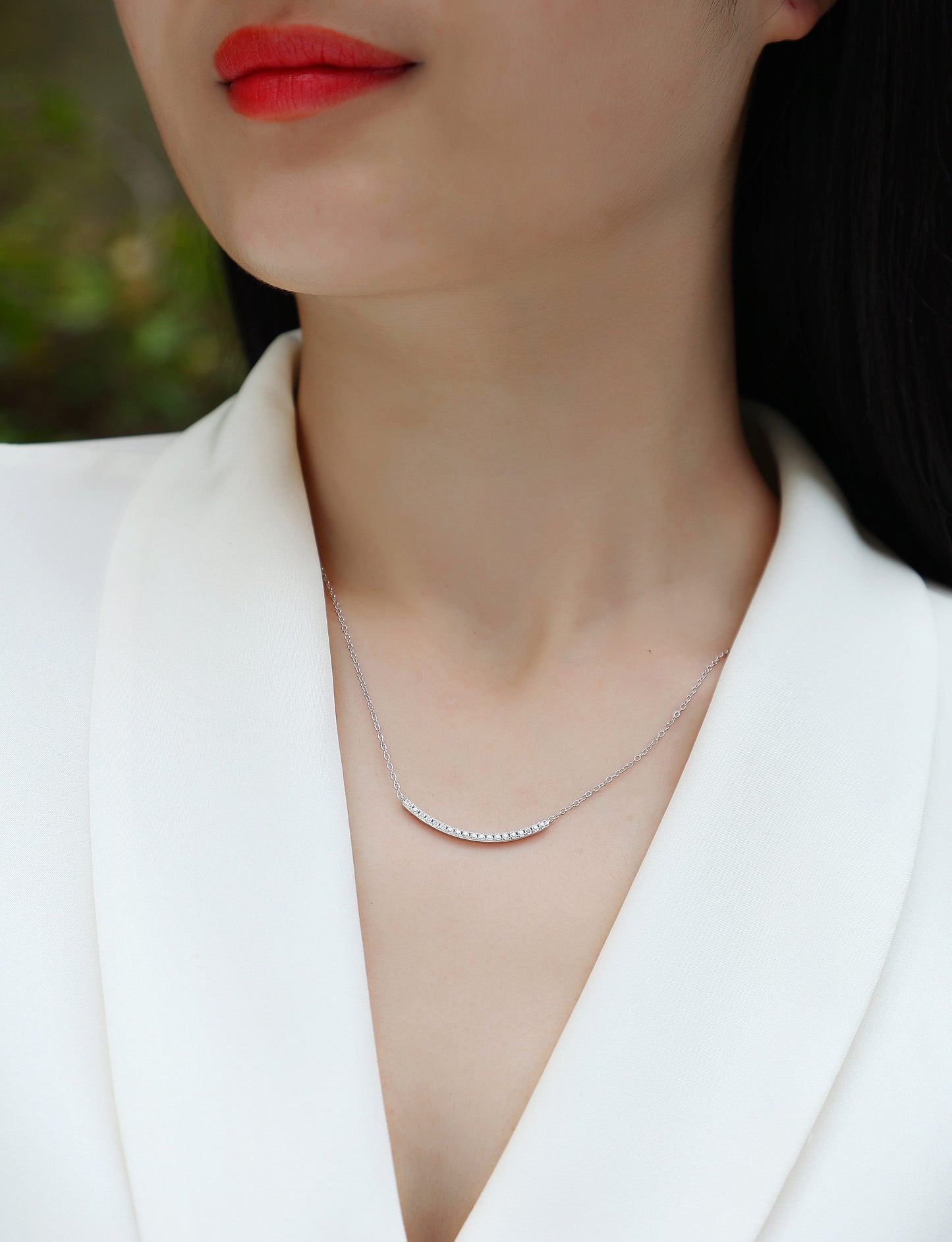 Moissanite Pendant Necklace | S925 Sterling Silver Platinum Plated