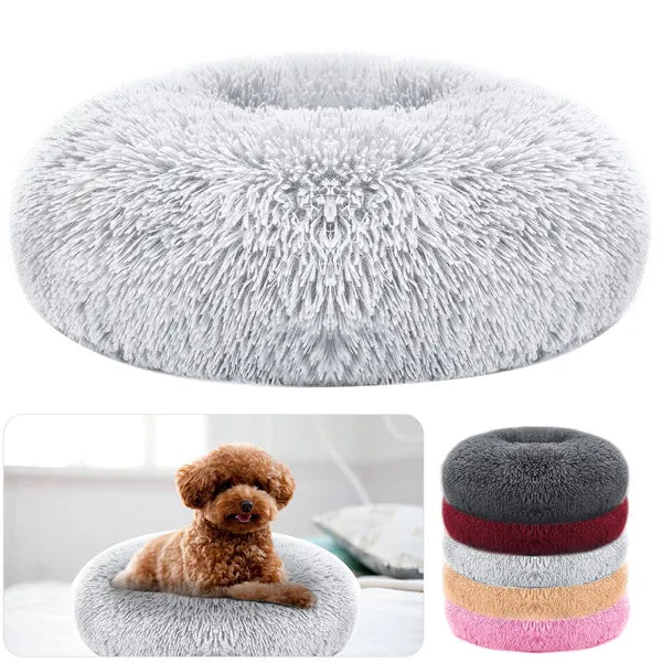 Luxury Plush Dog Bed – Soft Fleece Sofa with Cozy Nest Design, Large