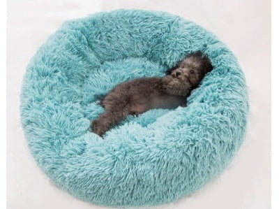 Plush Round Cat Bed – Ultra Soft Faux Fur Nest for Cats & Small Dogs