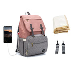 Multi-Pocket Diaper Bag Backpack - Large Capacity Travel Organizer for Moms