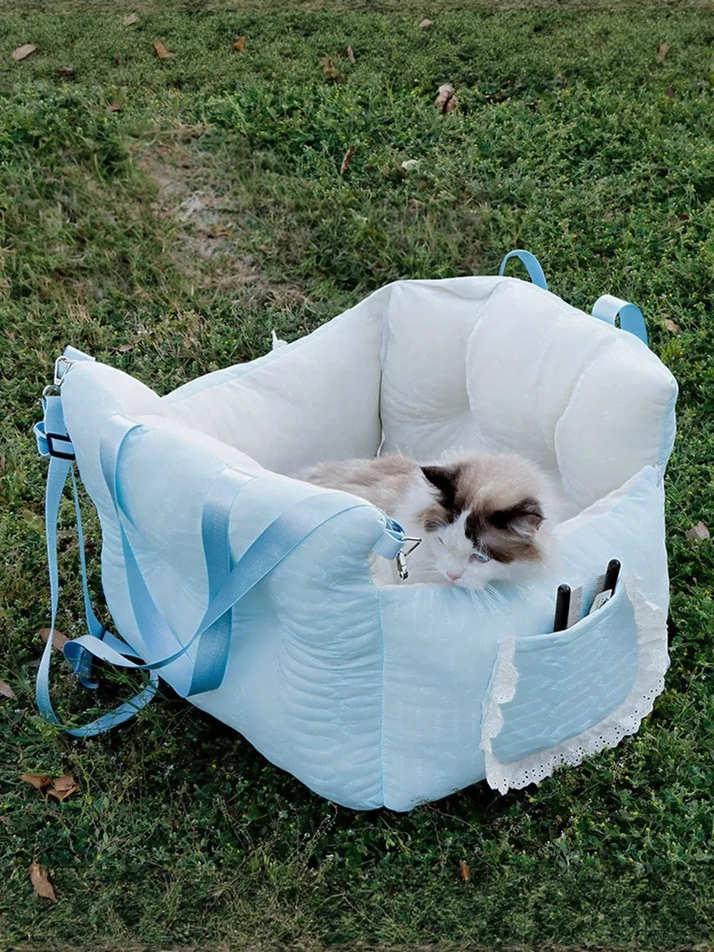 Pet Car Seat Booster Carrier – Secure & Cozy Travel Seat for Dogs & Cats