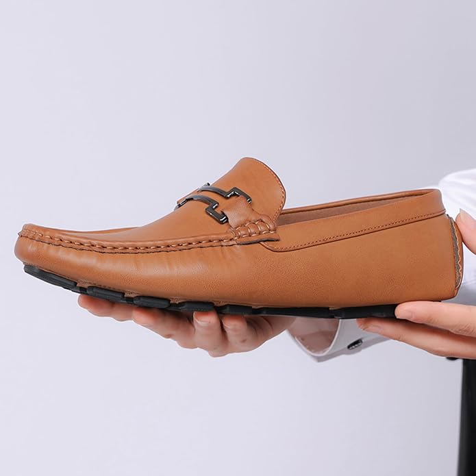 DECARSDZ Men's Penny Loafers – Slip-On Moccasin, PU Upper & Cushioned Insole