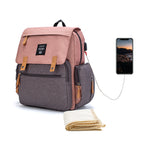 Multi-Pocket Diaper Bag Backpack - Large Capacity Travel Organizer for Moms