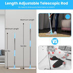 Extendable Pet Hair Remover Rake - 54" Telescopic Copper Blade for Furniture, Carpet & Upholstery