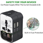 Universal Travel Adapter - All-in-One International Power Plug for 150+ Countries