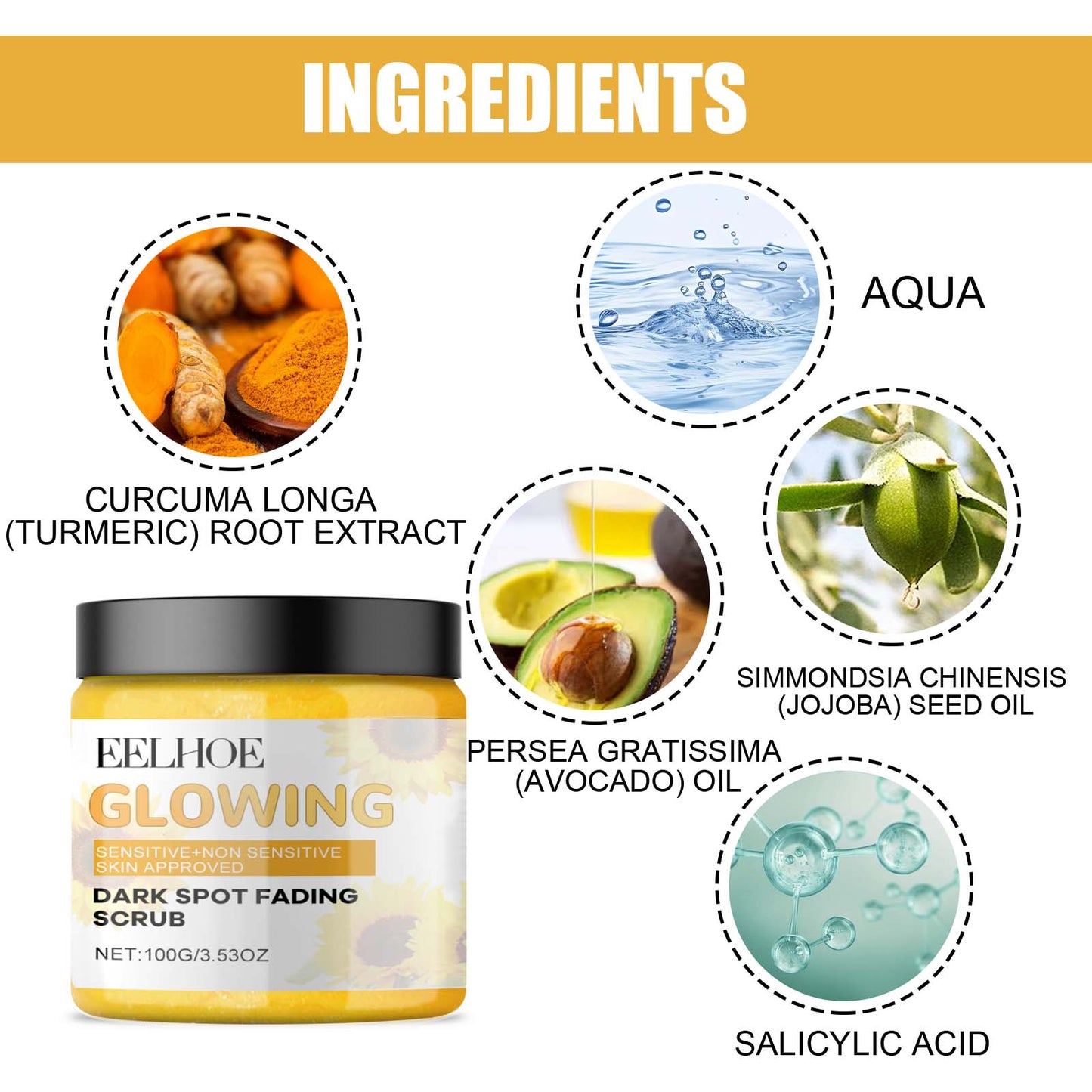 Turmeric Brightening Face Scrub – Exfoliating Cleanser for Smooth, Radiant Skin